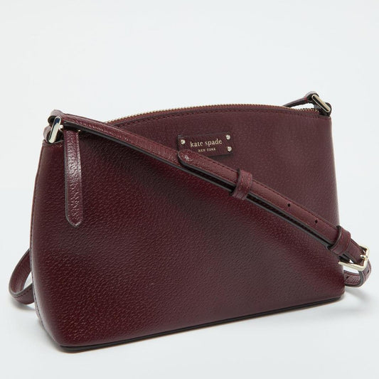 Kate Spade Burgundy Leather Jeanne Crossbody Bag