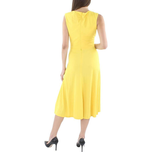 Womens Stretch Midi Shift Dress