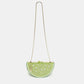 Kate Spade Green Acrylic Slice Of Lime Crystals Chain Clutch