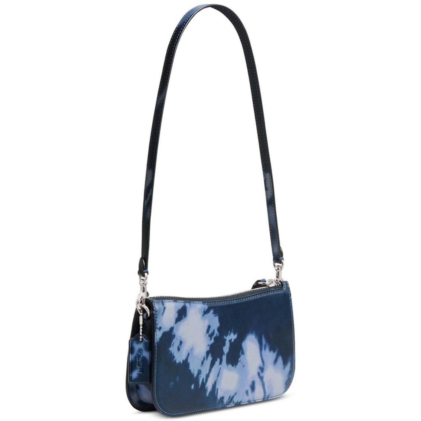 Penn Small Leather Shoulder Bag with Tie Dye Print