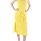 Womens Sleeveless Tie-Front Midi Dress