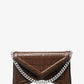 Manhatta Crocodile Embossed Patent Leather Shoulder Bag