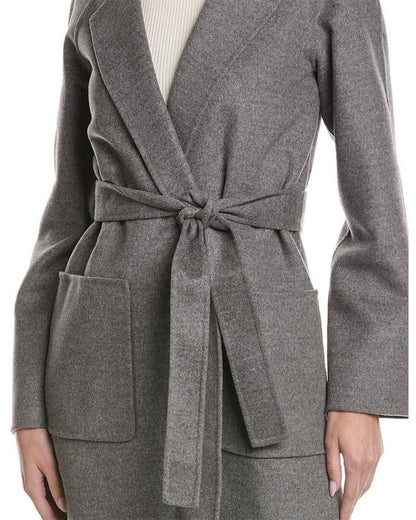 Michael Kors Collection Melton Wool Bathrobe Coat