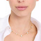 Cubic Zirconia Pavé & Bezel Station Collar Necklace, 16" + 3" extender