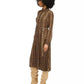 Women's Snakeskin-Print Pleated Shirtdress