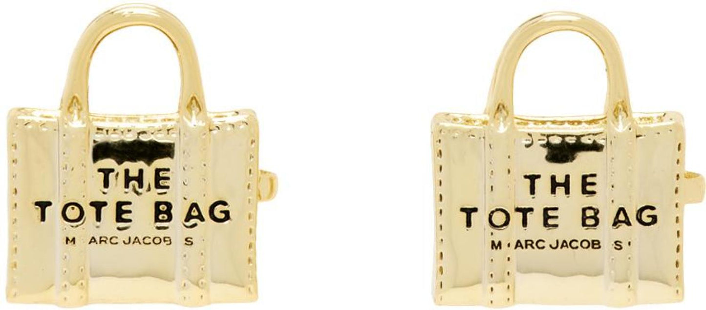 Gold 'The Tote Bag Stud' Earrings