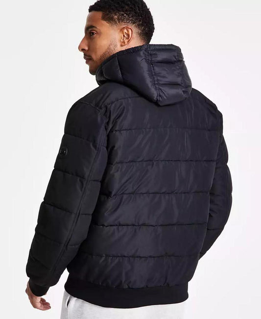 Men's Hooded Puffer Bomber Jacket