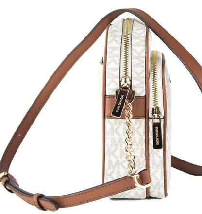 Jet Set Medium ivory PVC North South Chain Crossbody Women's Handbag