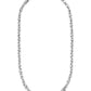 Rhodium-Plated Brass Astor Link Unisex Chain Necklace