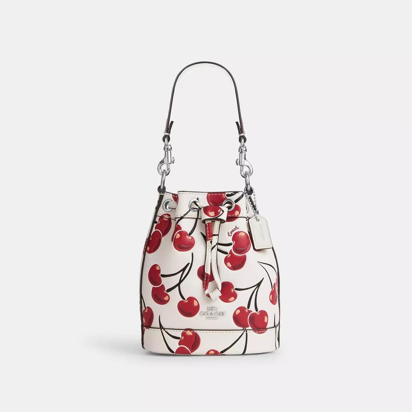 Mini Bucket Bag With Cherry Print