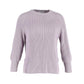 Max Mara Ribbed Crewneck Sweater in Lavender Cotton