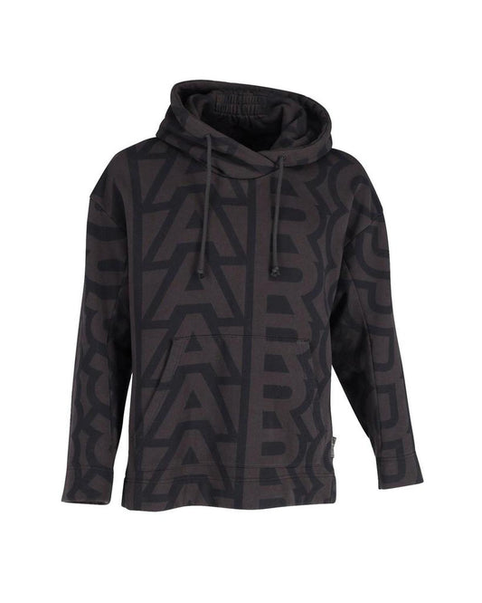 Marc Jacobs Monogram Drawstring Hoodie in Brown Cotton