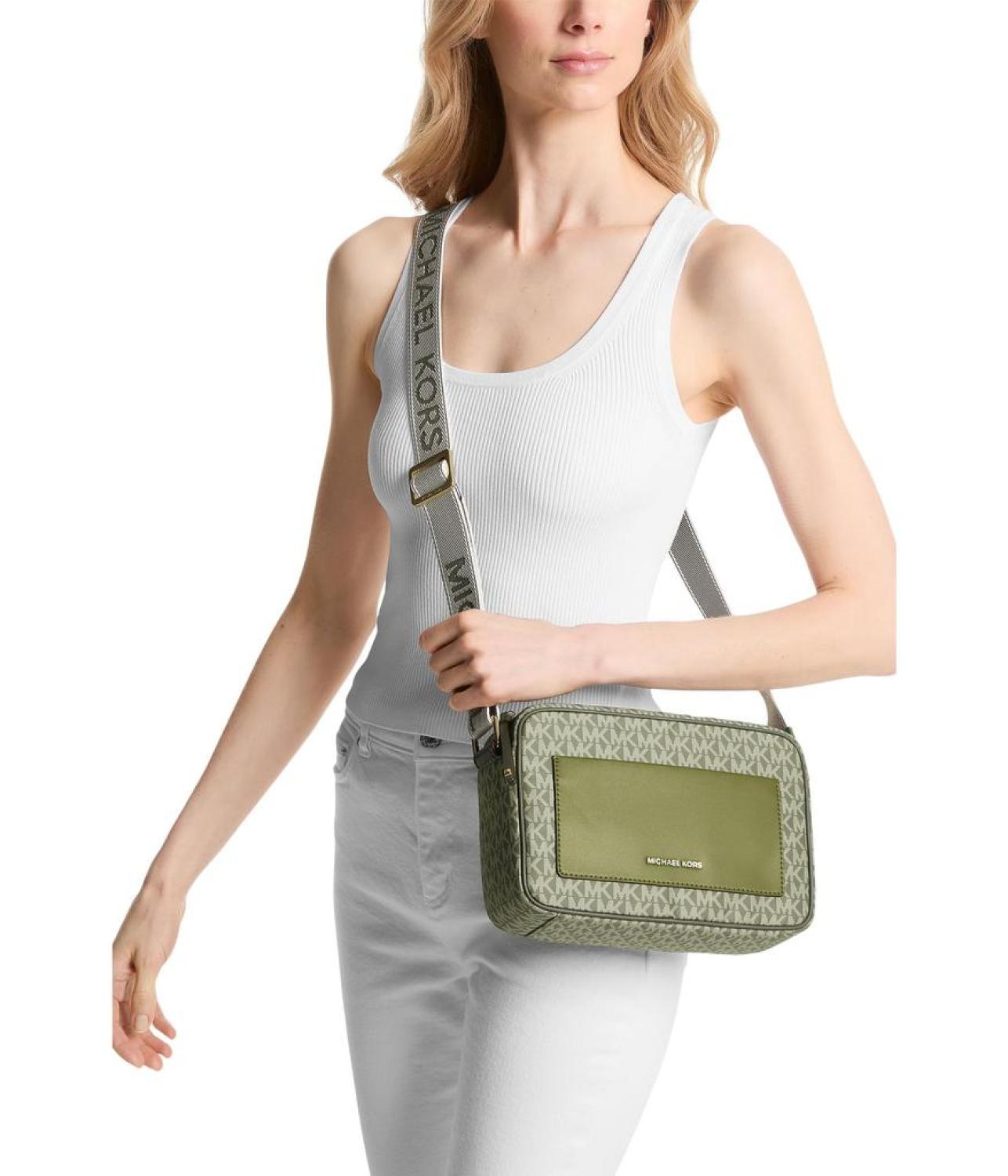 Jet Set Large East West Crossbody With Logo Web Strap