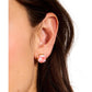 Gold-Tone Cubic Zirconia Flower Stud Earrings