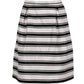 Michael Kors Stripe Skirt in White Silk