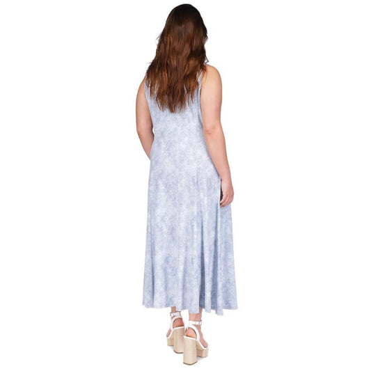 Plus Size Printed Sleeveless Maxi Dress