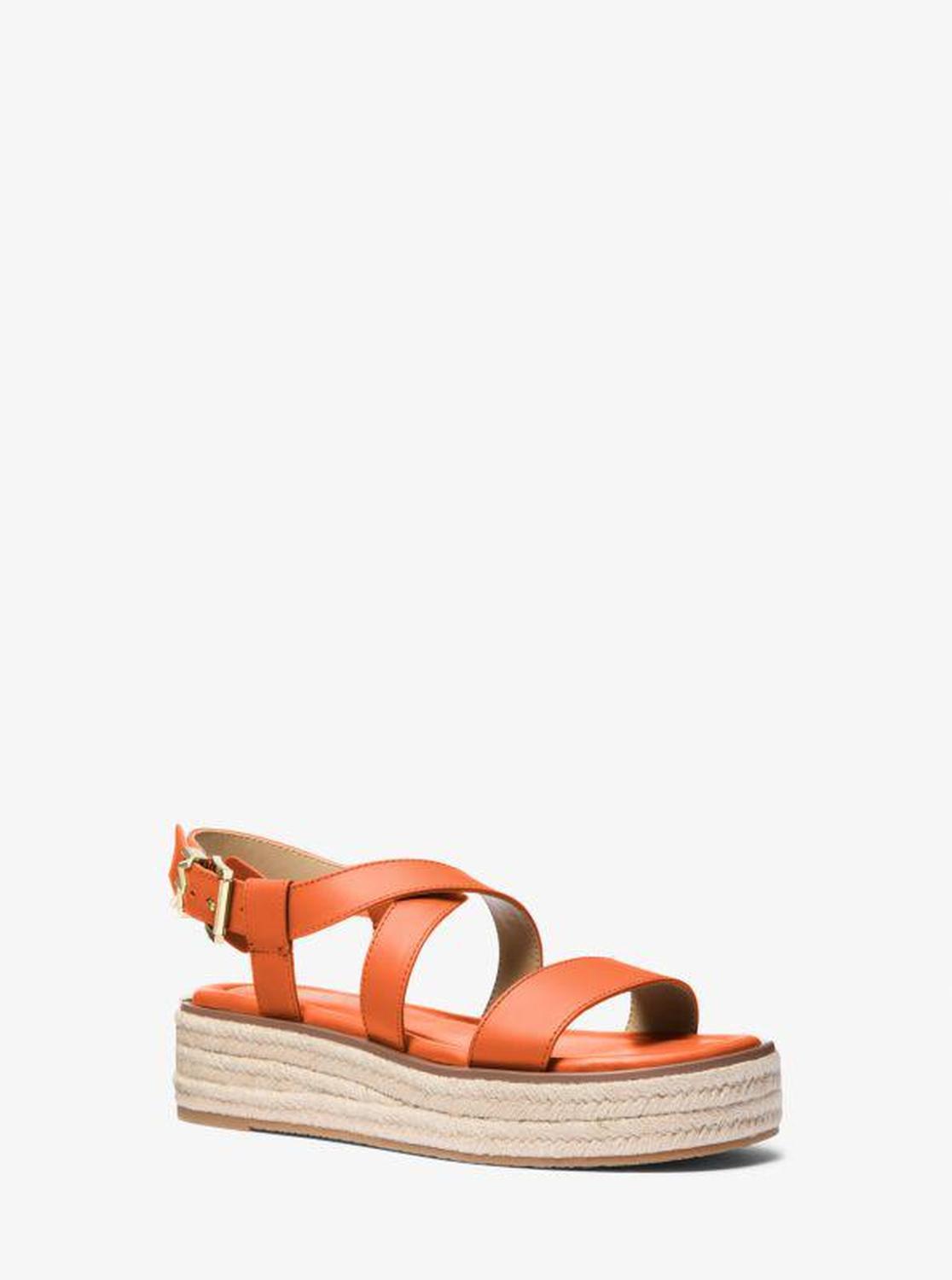 Lynn Leather Platform Espadrille Sandal