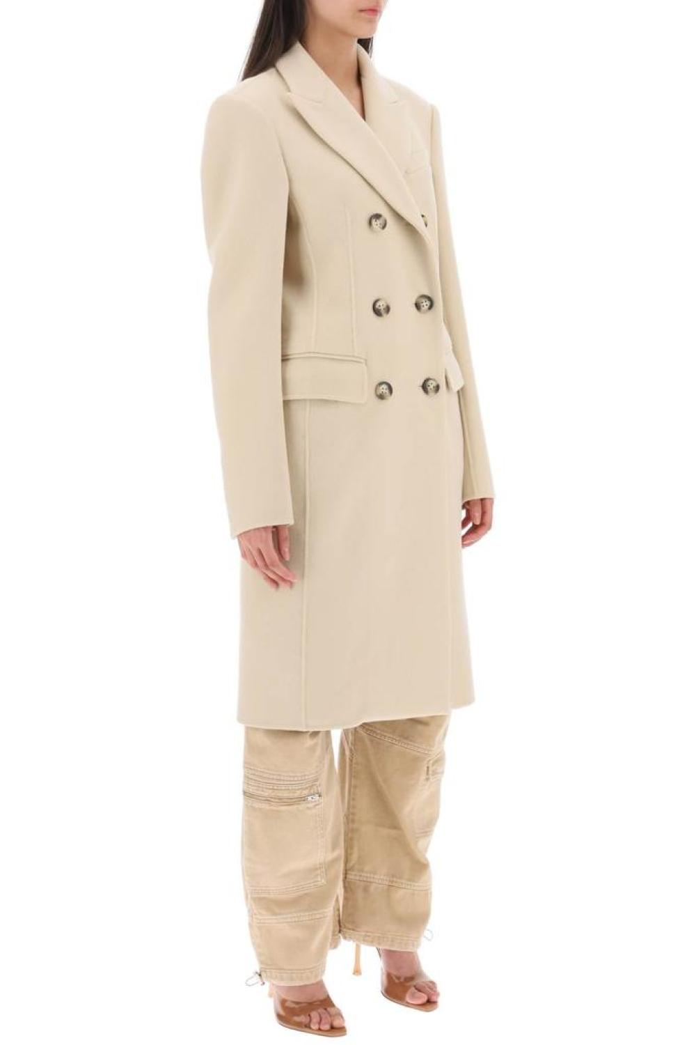 Sportmax 'morgana' Virgin Wool Double-Breasted Coat