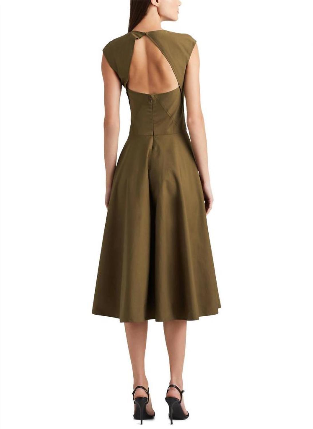 Omeria Dress Cotton In Olive