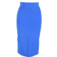 Max Mara Knee-Length Pencil Skirt in Electric Blue Silk