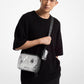 Hudson Metallic Crocodile Embossed Leather Crossbody Bag