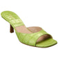 Michael Kors Collection Anita Runway Croc-Embossed Leather Sandal