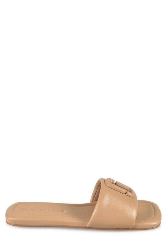 Marc Jacobs Logo Plaque Square-Toe Sandals