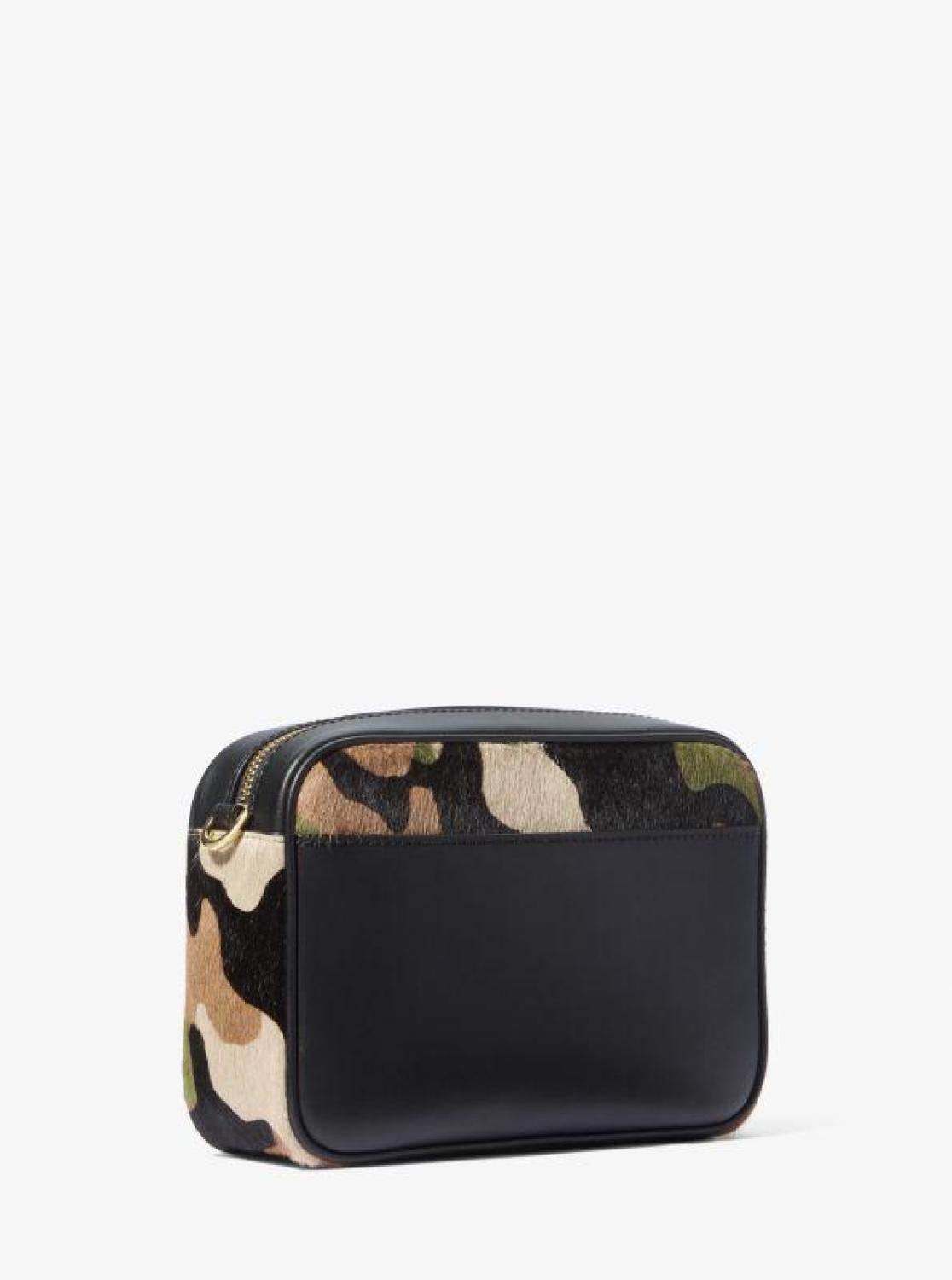 Jet Set Medium Camouflage Print Calf Hair Crossbody Bag