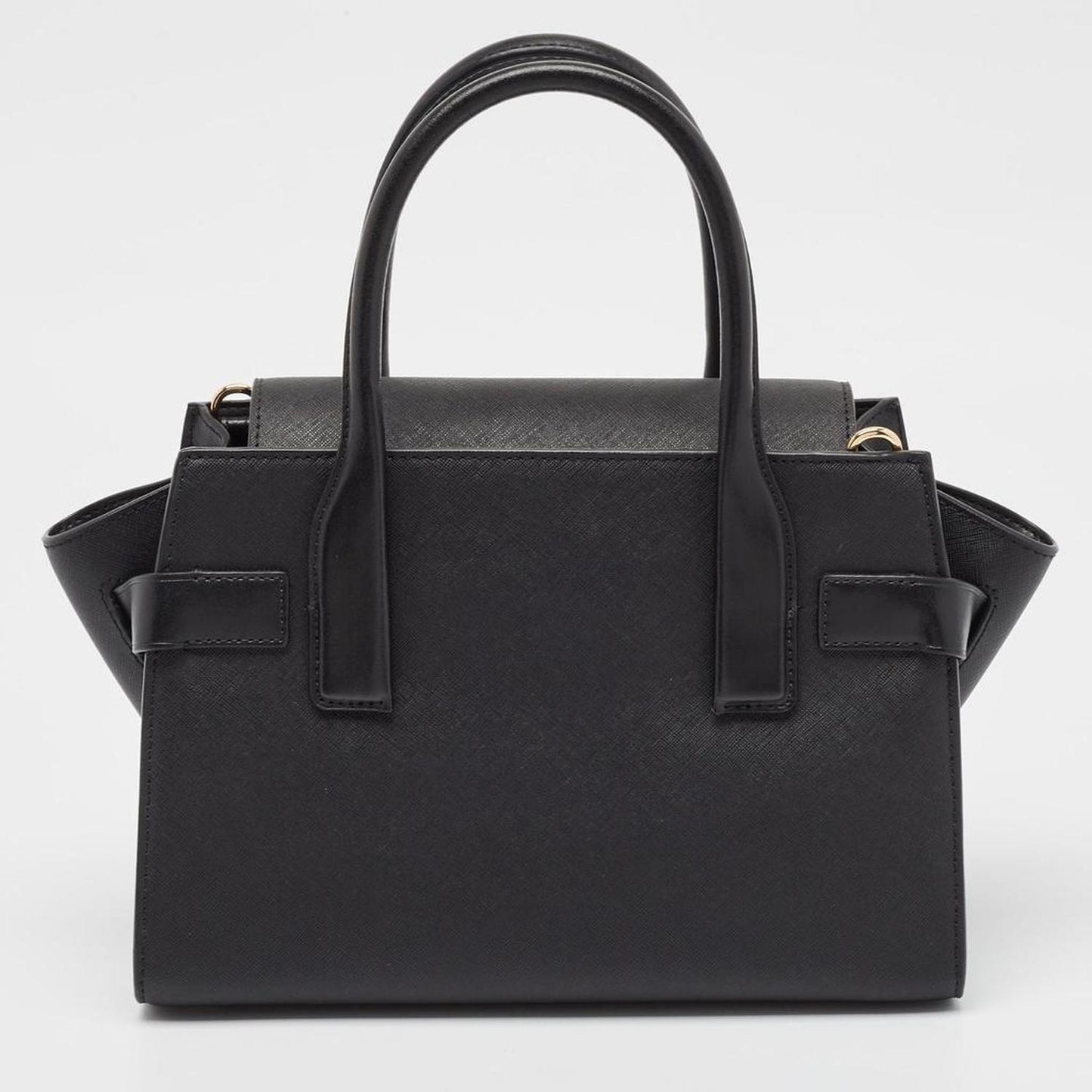 Michael Kors Black Leather Carmen Belted Tote