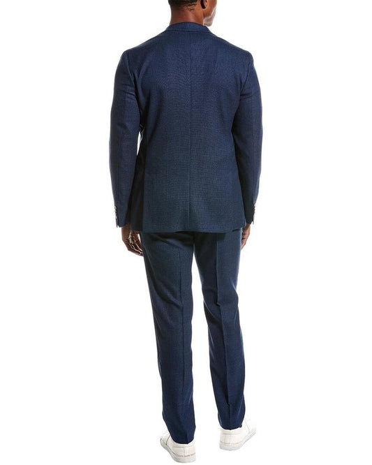 BOSS Hugo Boss Wool Suit with Flat Front Pant