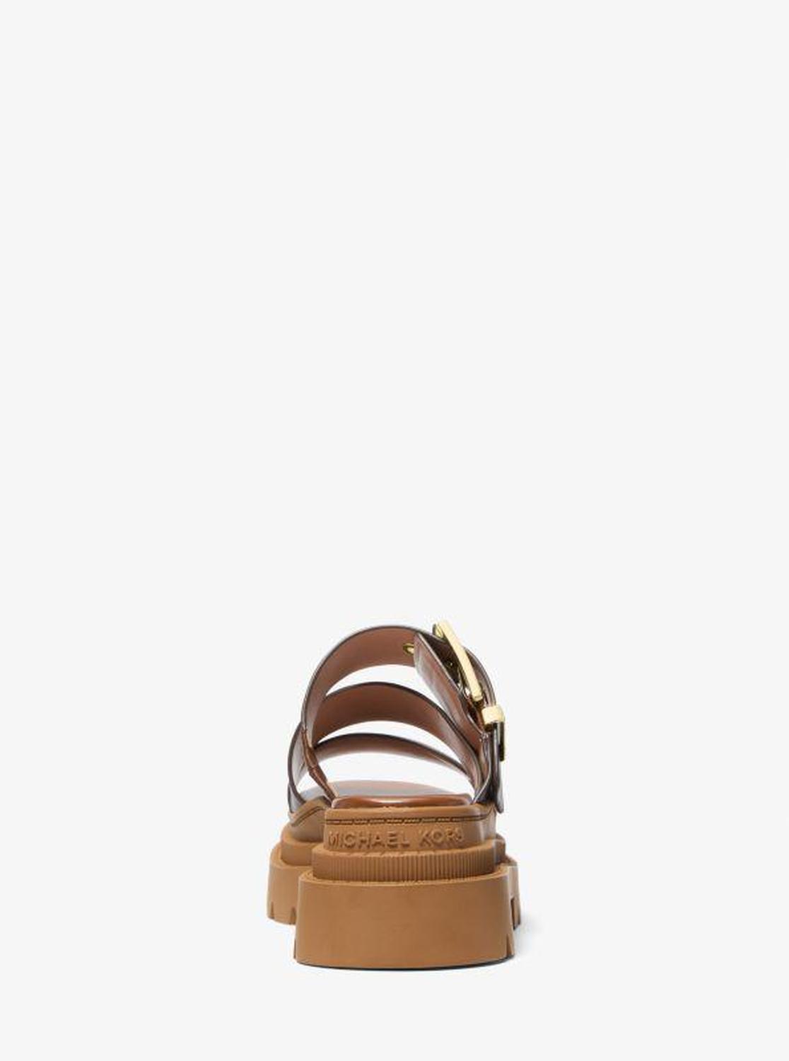 Colby Burnished Leather Platform Sandal