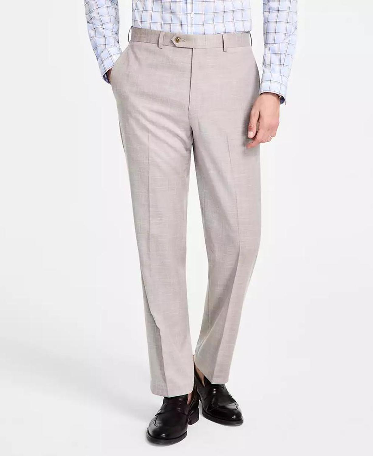 Men's Classic-Fit Sharkskin Dress Pants