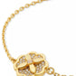 Gold-Tone Pavé Flower Charm Link Bracelet