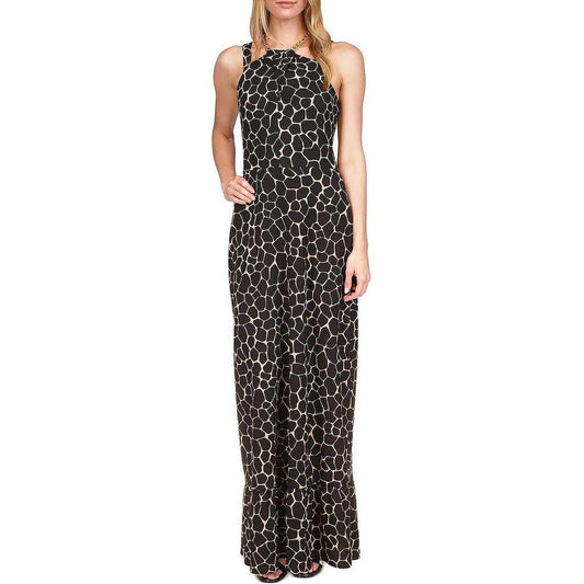 Giraffe Womens Animal Print Textured Maxi Dress