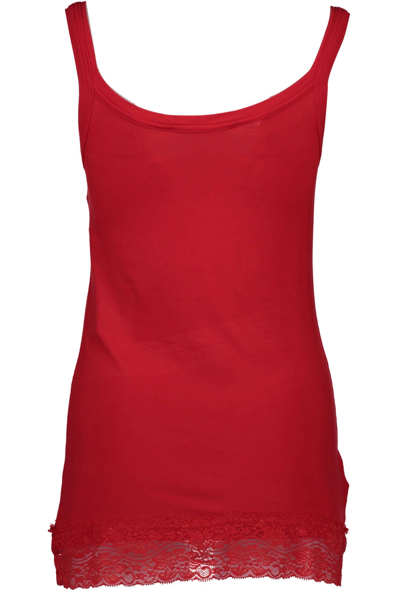 Silvian Heach Chic Red Lace Insert Tank Top