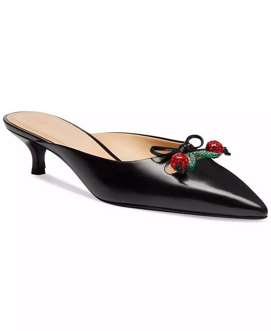 Women's Runway Embellished Bow-Trim Mules