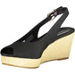 Tommy Hilfiger Black Cotton Women Sandal