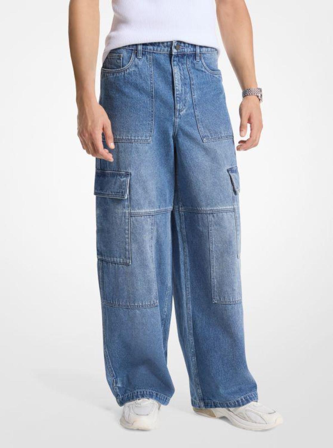 Denim Cargo Jeans