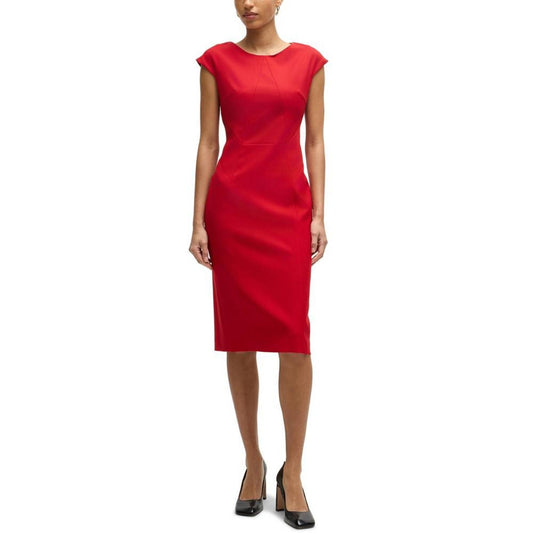 Women's Cap-Sleeve Twill Dress