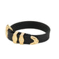 Versace Medusa Western Buckle Smooth Leather Gold Plated Brass Gold Bracelet