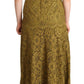 Dolce & Gabbana Elegant Lace Floor-Length Sleeveless Gown