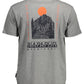 Napapijri Gray Cotton Men T-Shirt