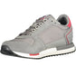 Napapijri Gray Leather Men Sneaker