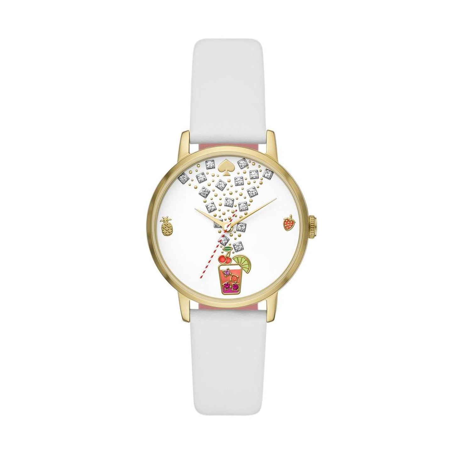 kate spade new york women's metro three-hand, gold-tone stainless steel watch