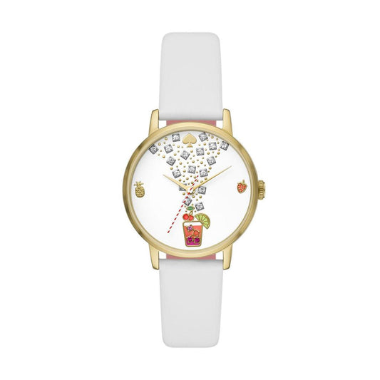 kate spade new york women's metro three-hand, gold-tone stainless steel watch