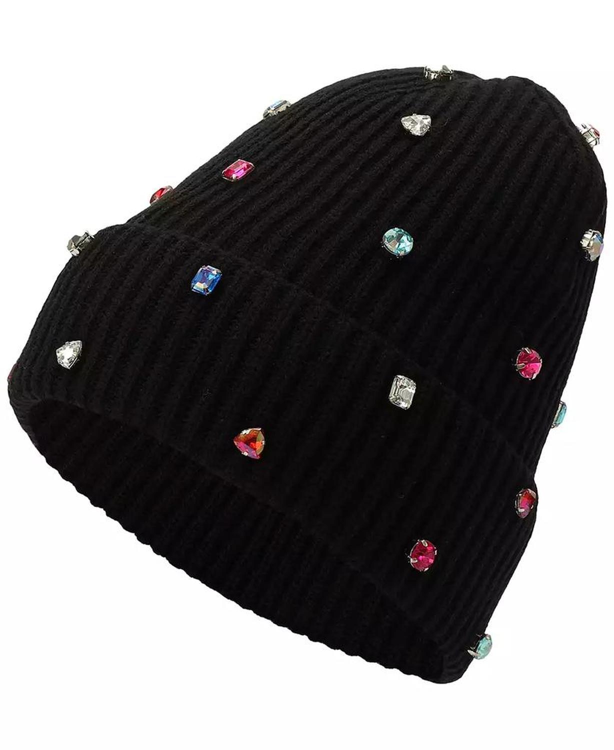 Women's Embellished Ribbed Beanie