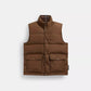 Coach Outlet Reversible Flannel Vest In Recycled Polyester