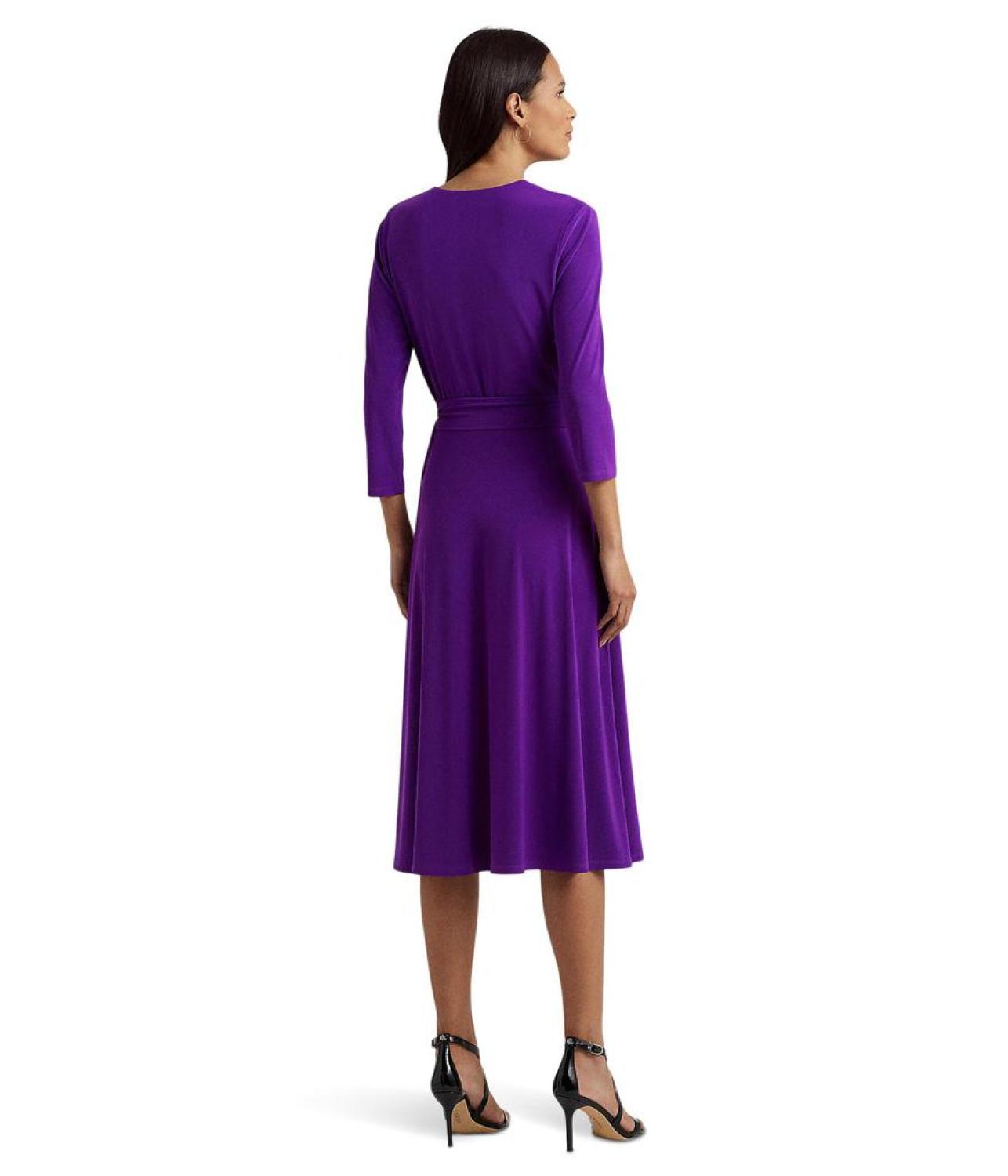 Surplice Jersey Dress