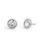 Faux Stone Convertible Halo Stone Stud Earrings