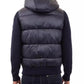 Men's Mixed-Media Hooded Zip Sweater Jacket